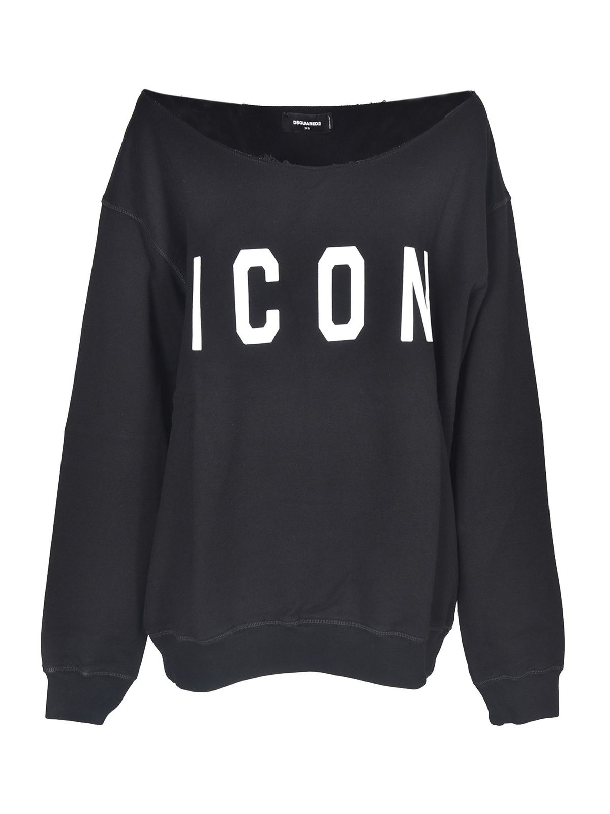 Sweatshirts u0026 Sweaters Dsquared2 - Icon wide neck sweatshirt in black -  S80GU0018S25042900