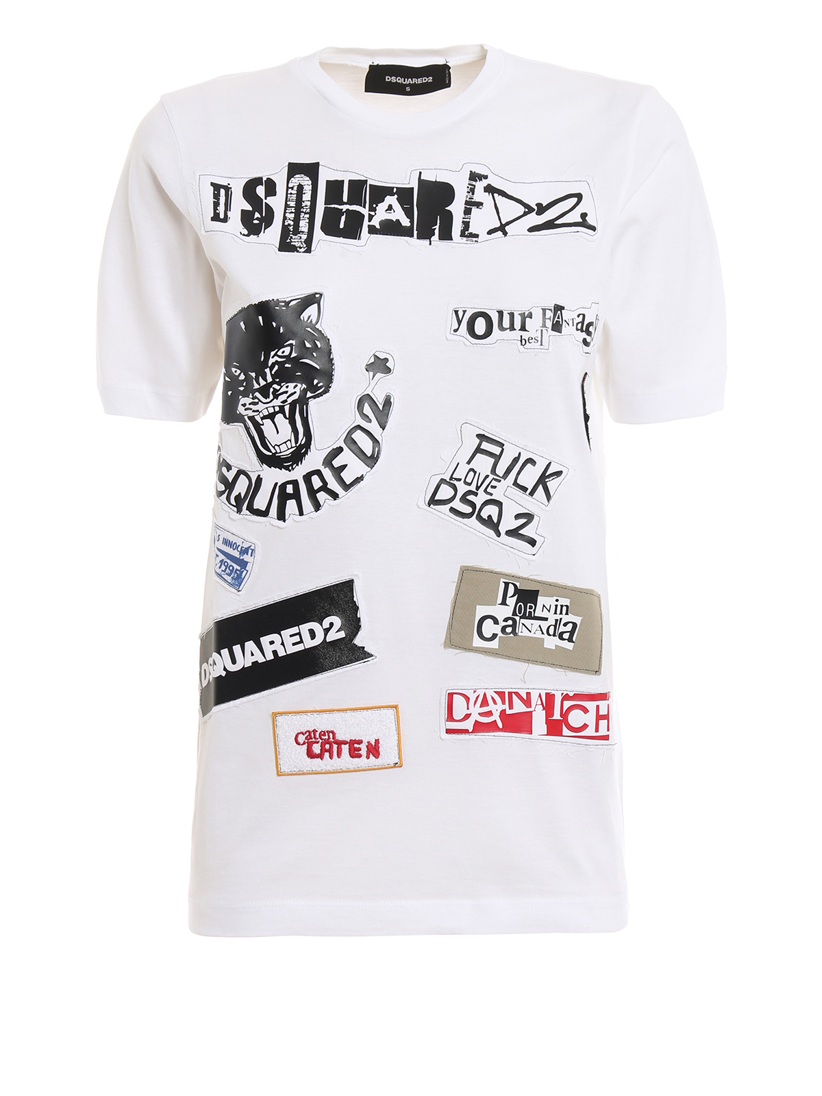 Tシャツ・カットソー D SQUARED2 'Sponge Patch' T-shirt Loose Fit Sponge Patch T-Shirt