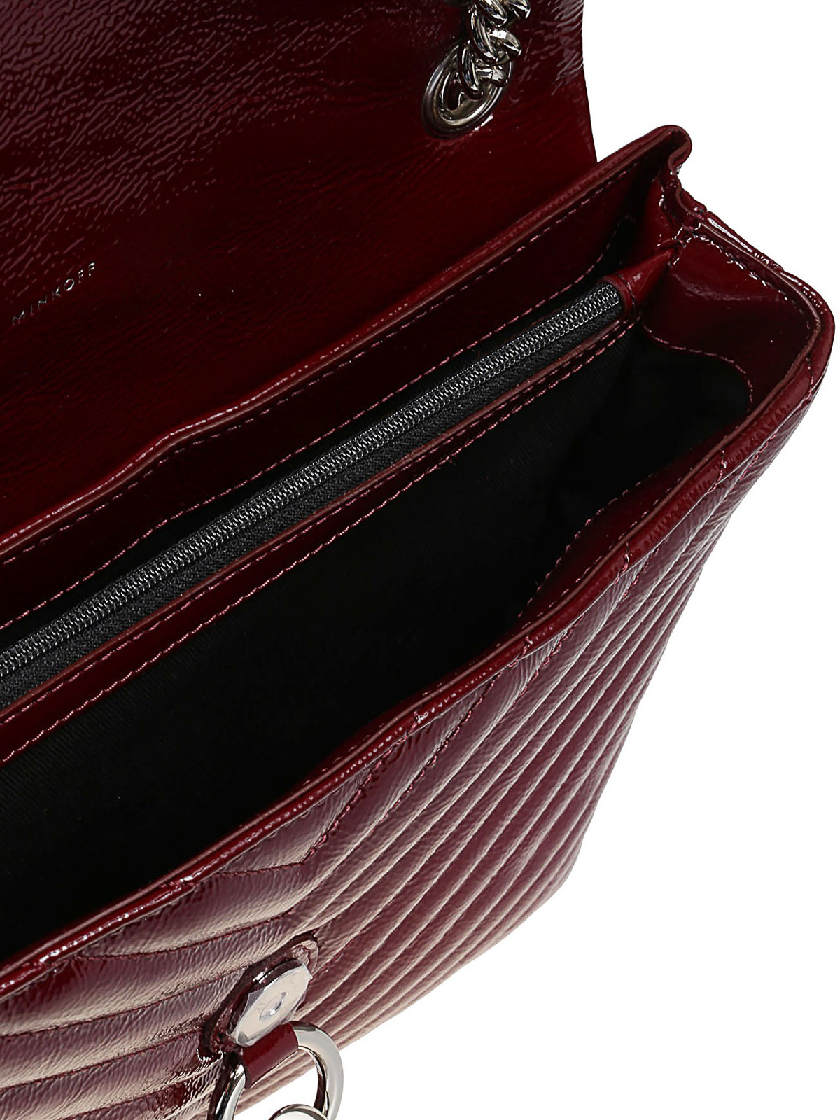 Shoulder bags Rebecca Minkoff - Edie flap glossy leather shoulder bag -  PF19SHQ011036