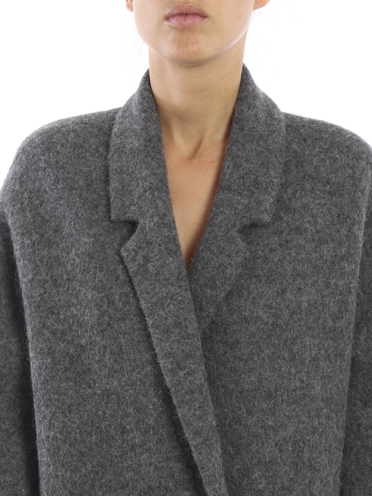 manteau femme gris foncé