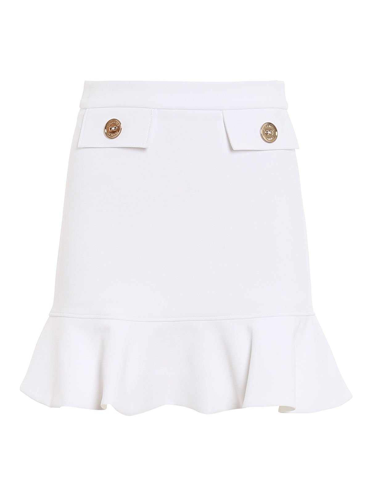 Elisabetta Franchi Crêpe effect mini skirt - White
