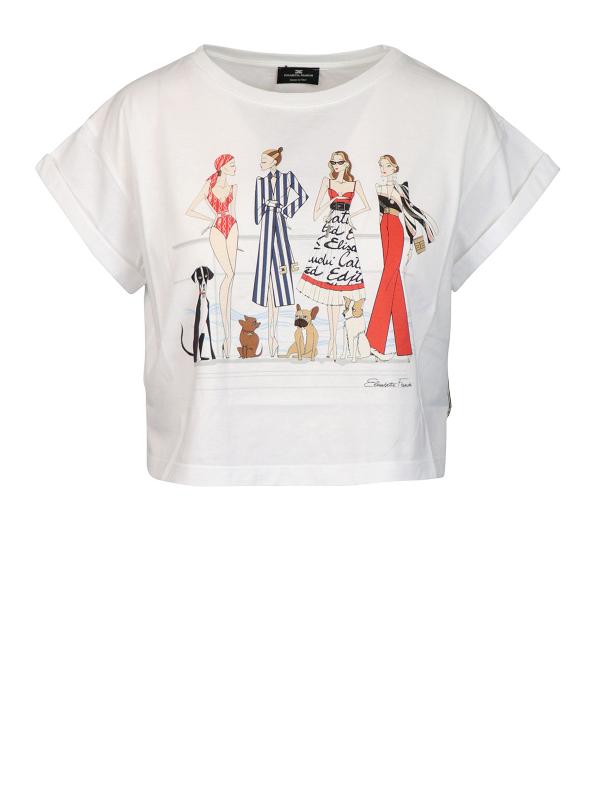 Pavidas T Shirt Logo Elisabetta Franchi Tee Shirt Maglietta