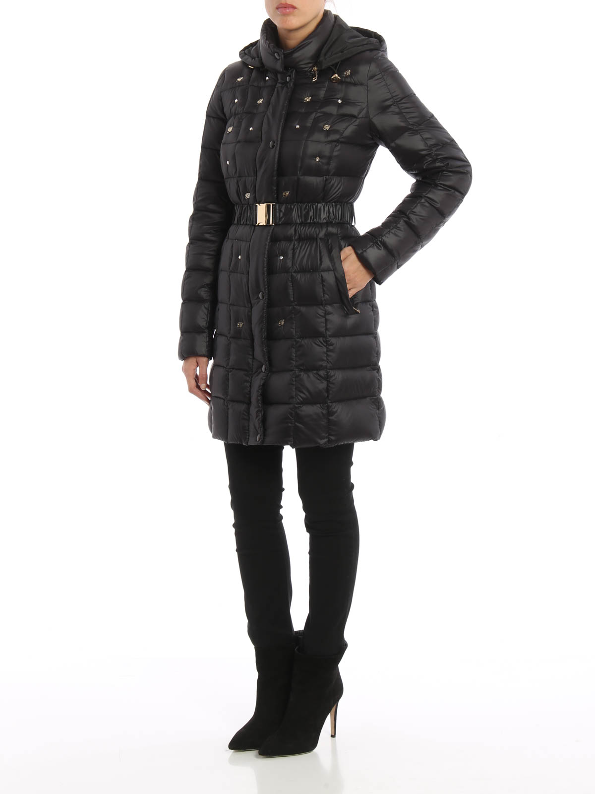 Blumarine ダウンコート レディース - 黒|7726140