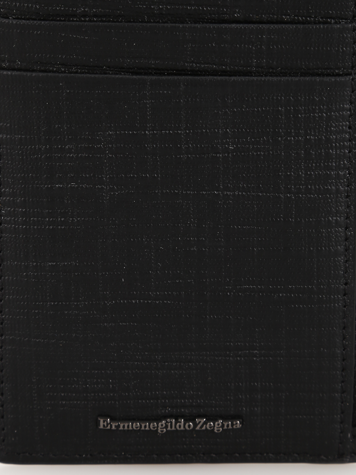 Ermenegildo Zegna Embossed leather card holder - Men|E1270JJAKNER