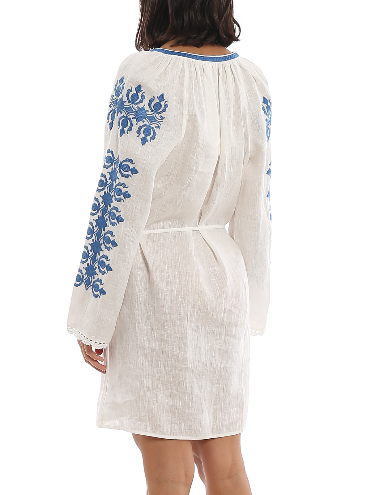Tory Burch Embroidered linen dress - White - Women|54804104