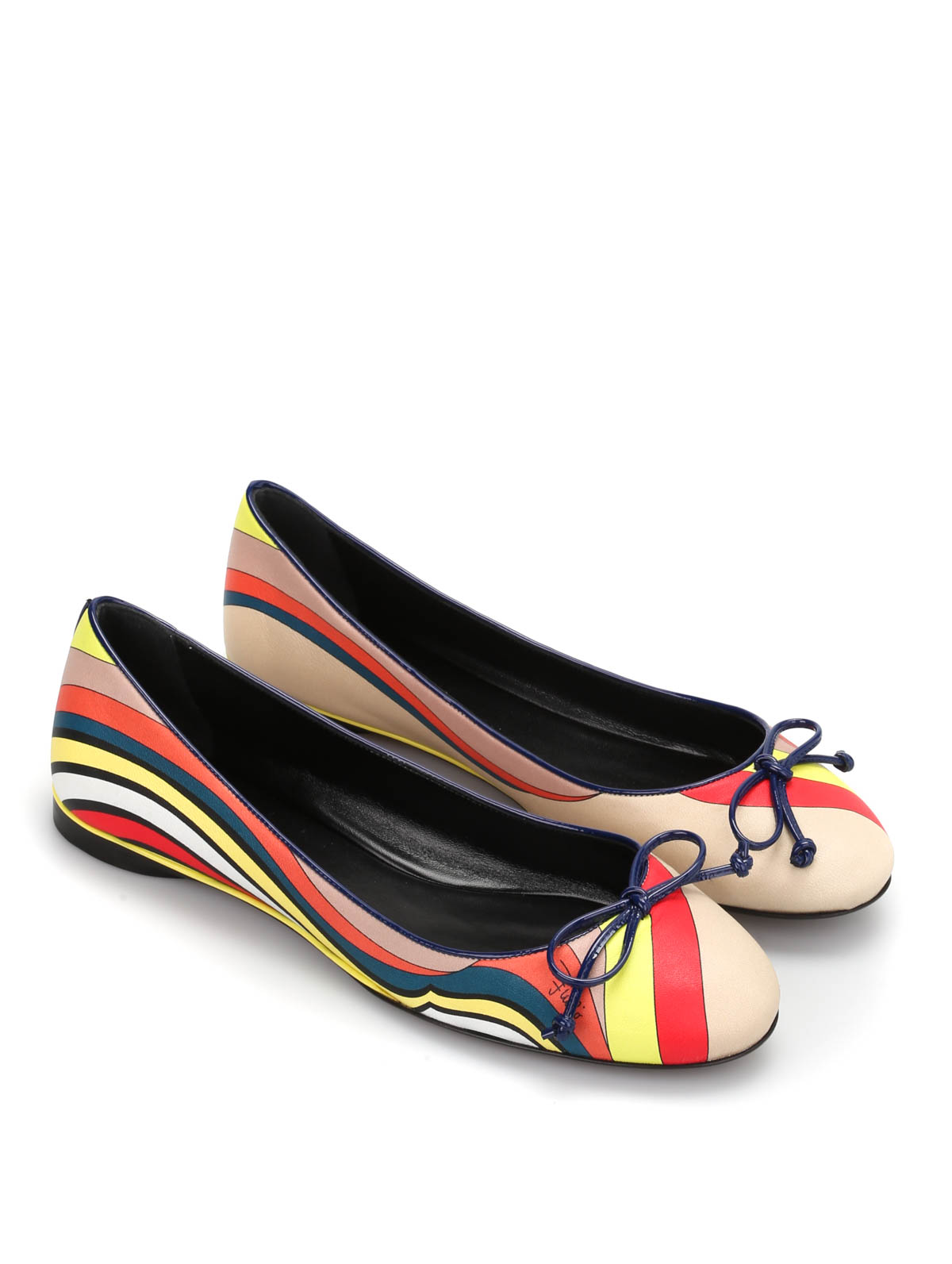 Flat shoes Emilio Pucci - Printed leather flat shoes - 56CE03L75