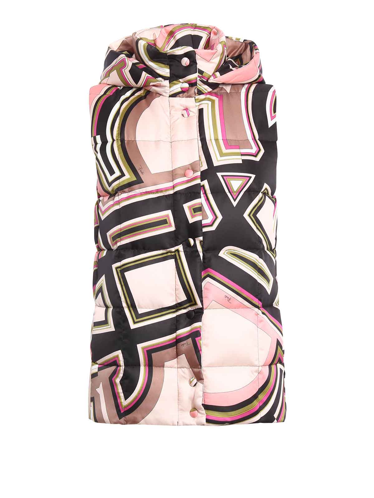Emilio Pucci Monogramma print padded vest - Pink|66YC1666751025