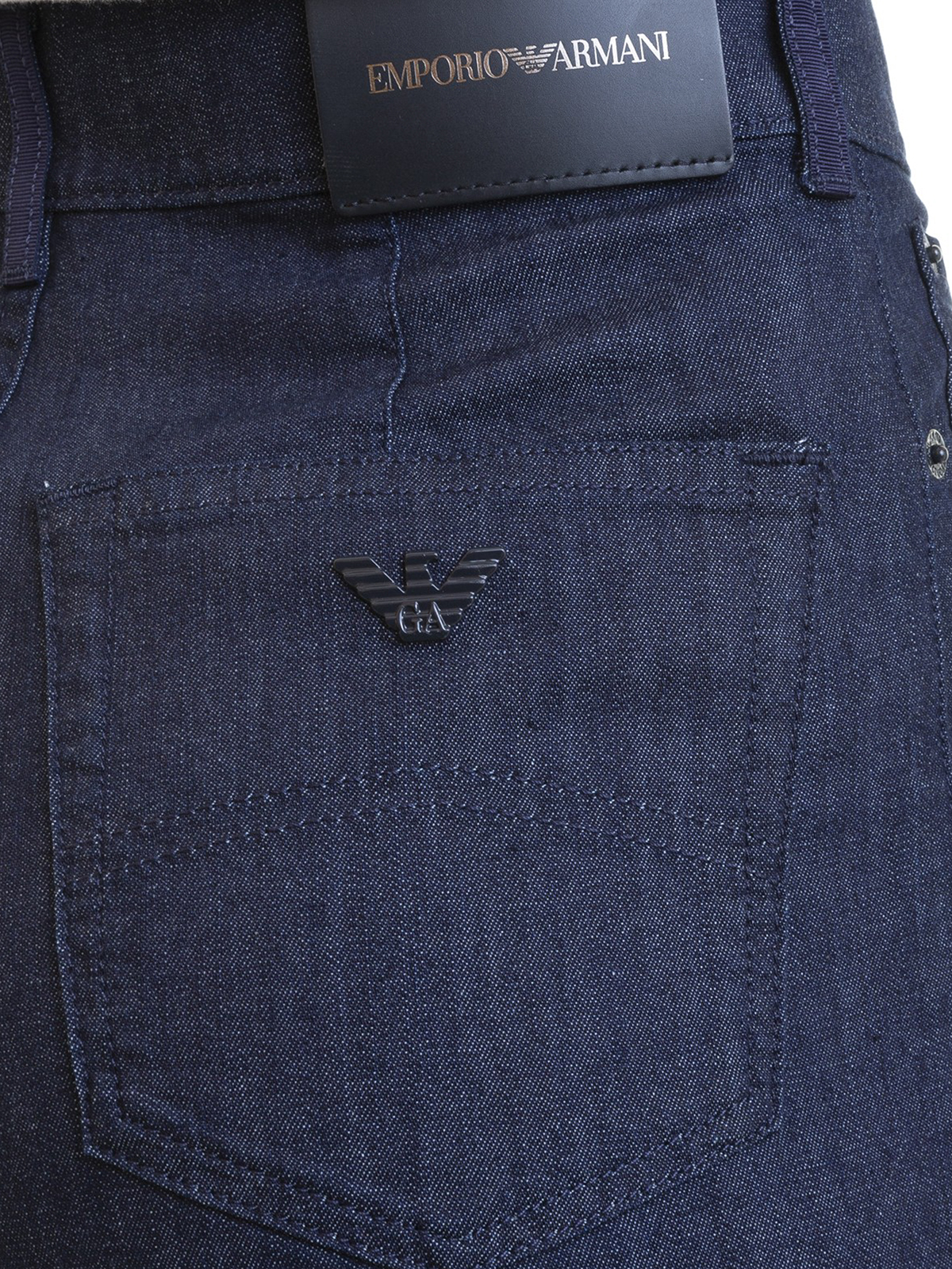 Emporio Armani Dark denim high rise flared jeans