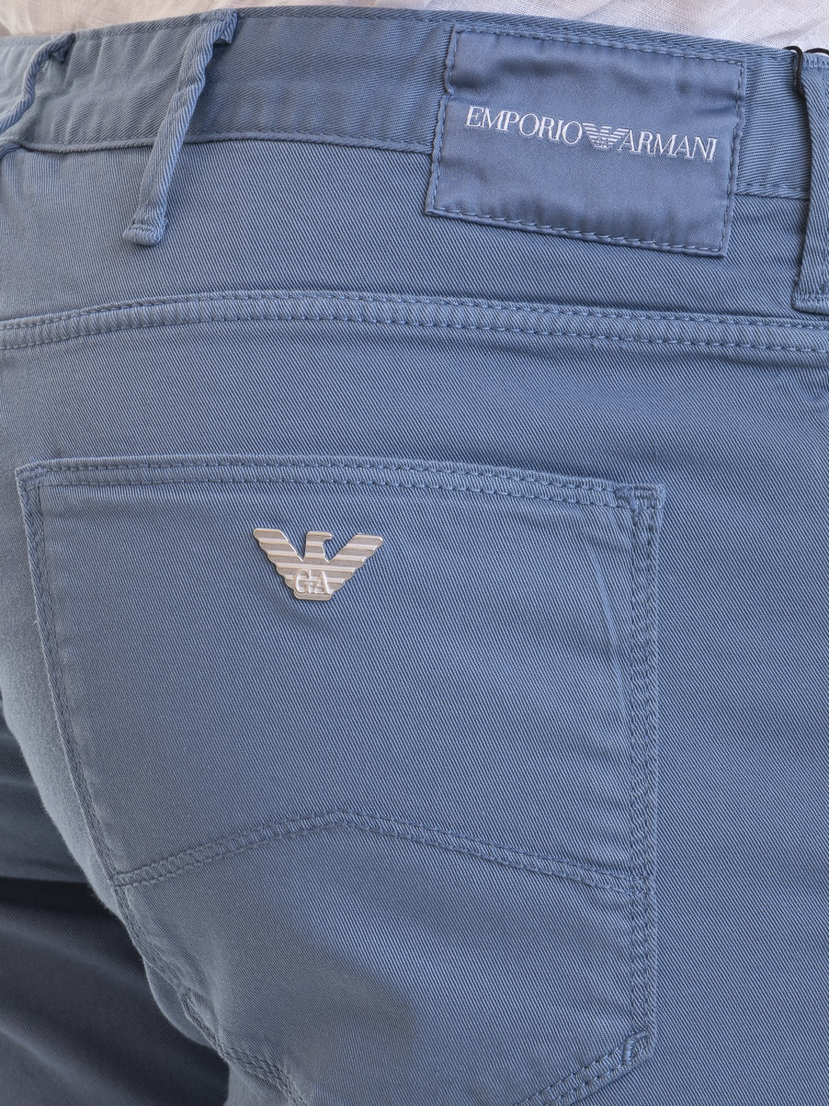 Trousers Shorts Emporio Armani - blue cotton style short pants -