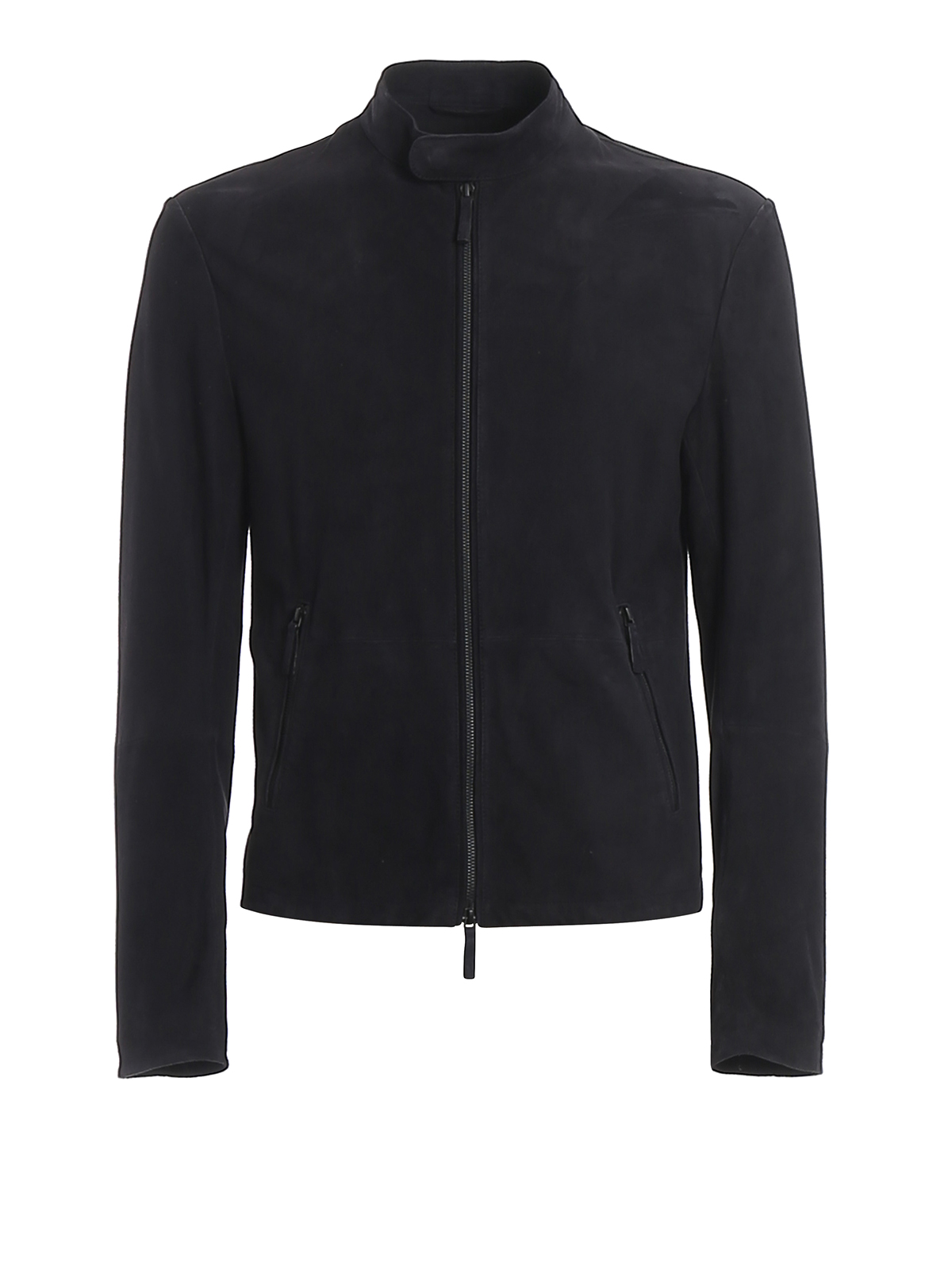 Emporio Armani Soft suede jacket - Blue - Men|51B04P51P15922