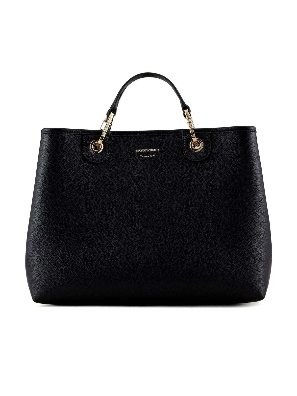 Emporio Armani Logo Handbag In Black