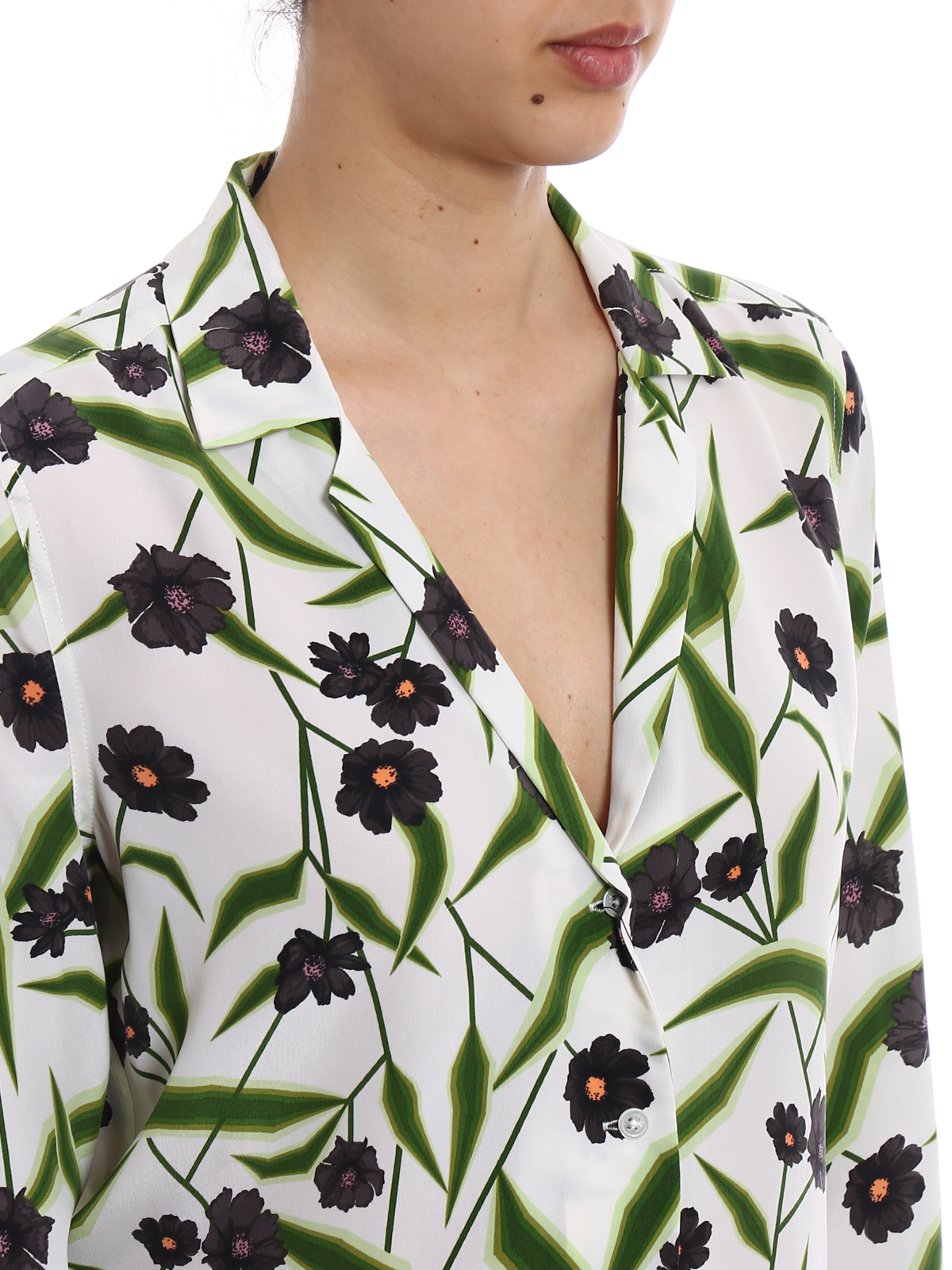 Shirts Equipment - Adalyn floral pattern silk blouse - 181001688E522