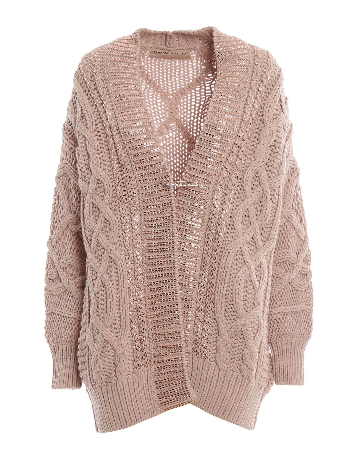Ermanno Scervino Crystal embellished wool over cardigan