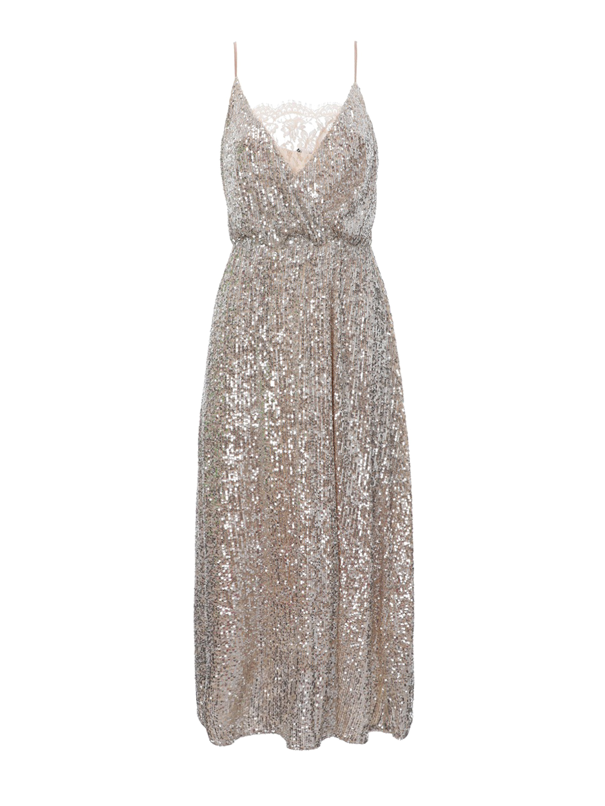 Ermanno Scervino Long sequined dress - Silver | AB05PAI00408