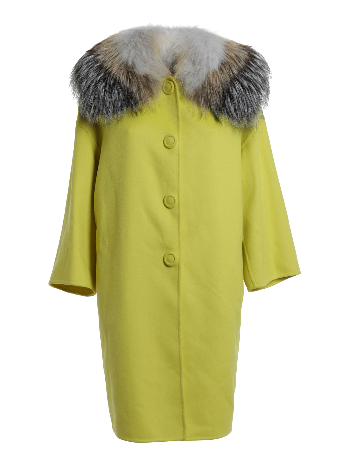 Ermanno Scervino Coat with fox fur collar coat|D276D317VODDT3965
