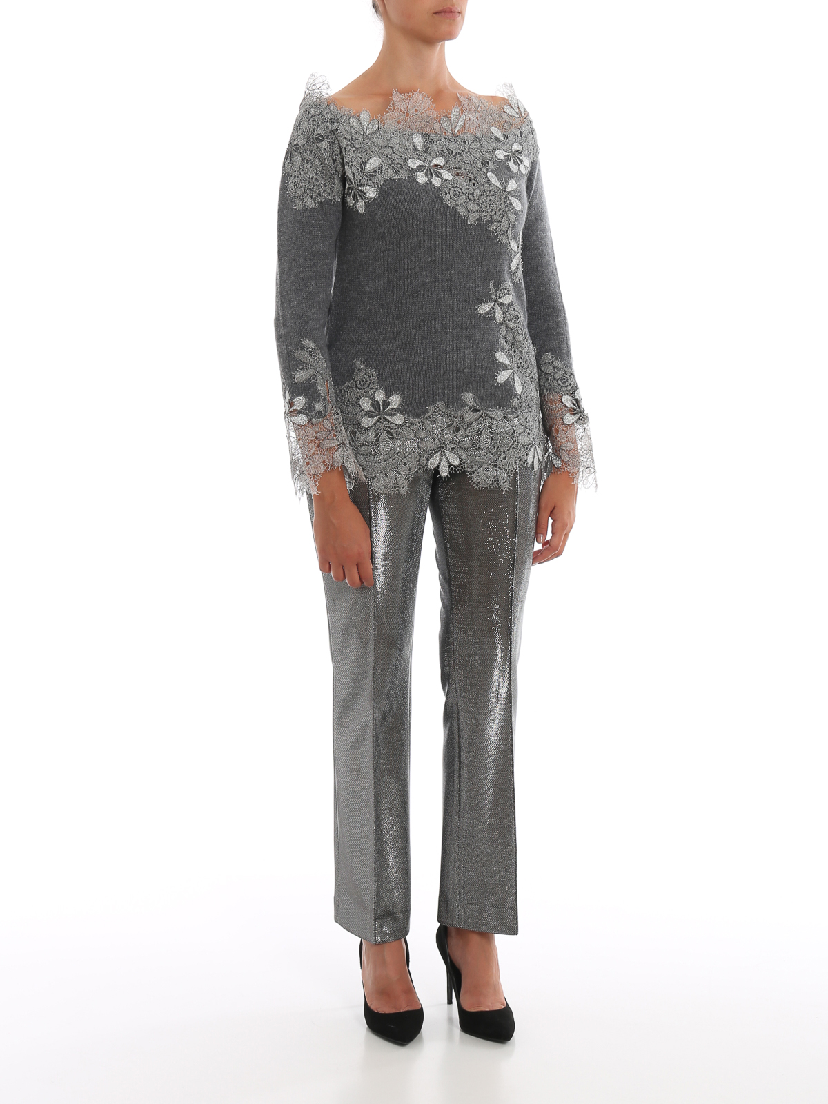 Ermanno Scervino Lace and cashmere sweater | D355M312APAXDP84016