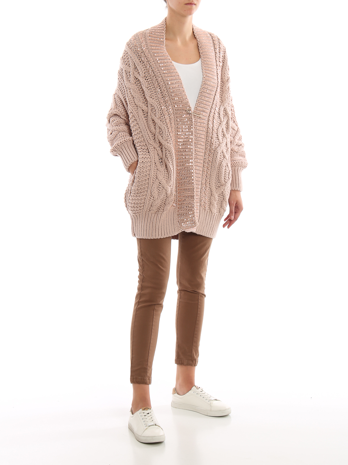 Ermanno Scervino Crystal embellished wool over cardigan