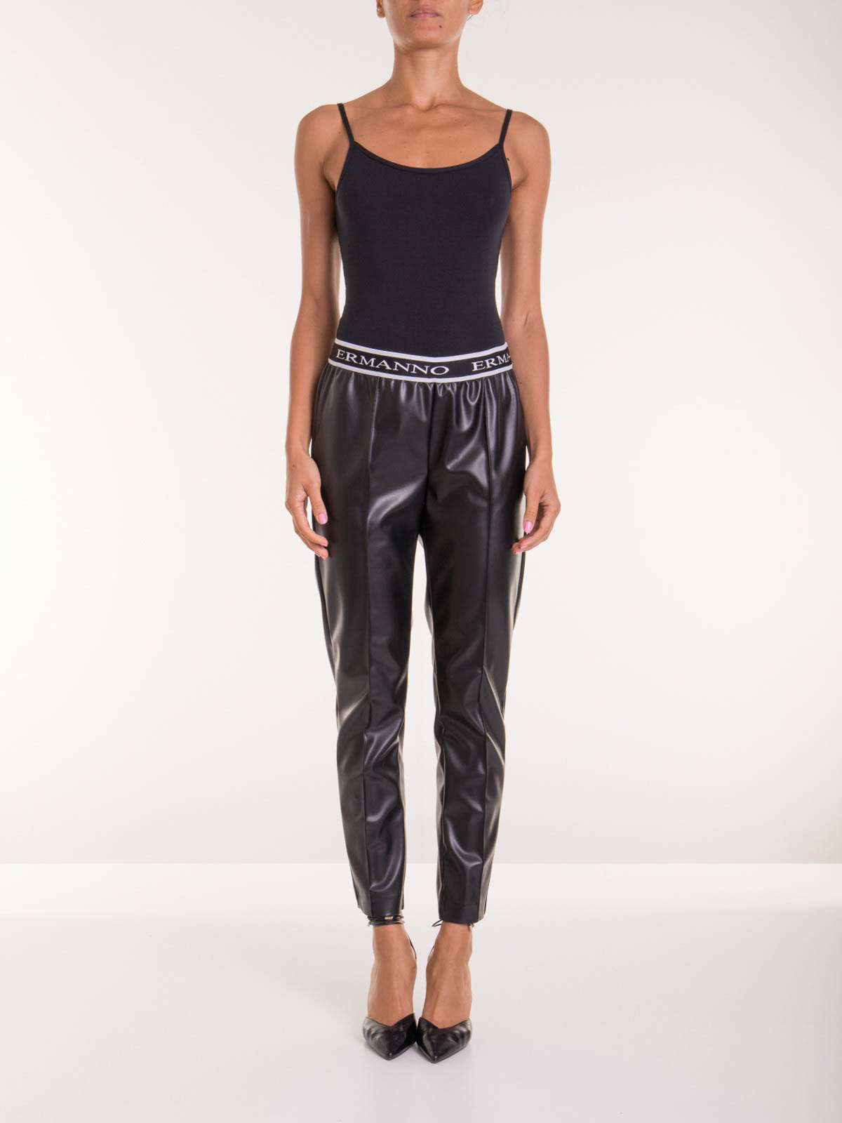 Ermanno Scervino レザーパンツ - 黒 | TPL15ECO00099