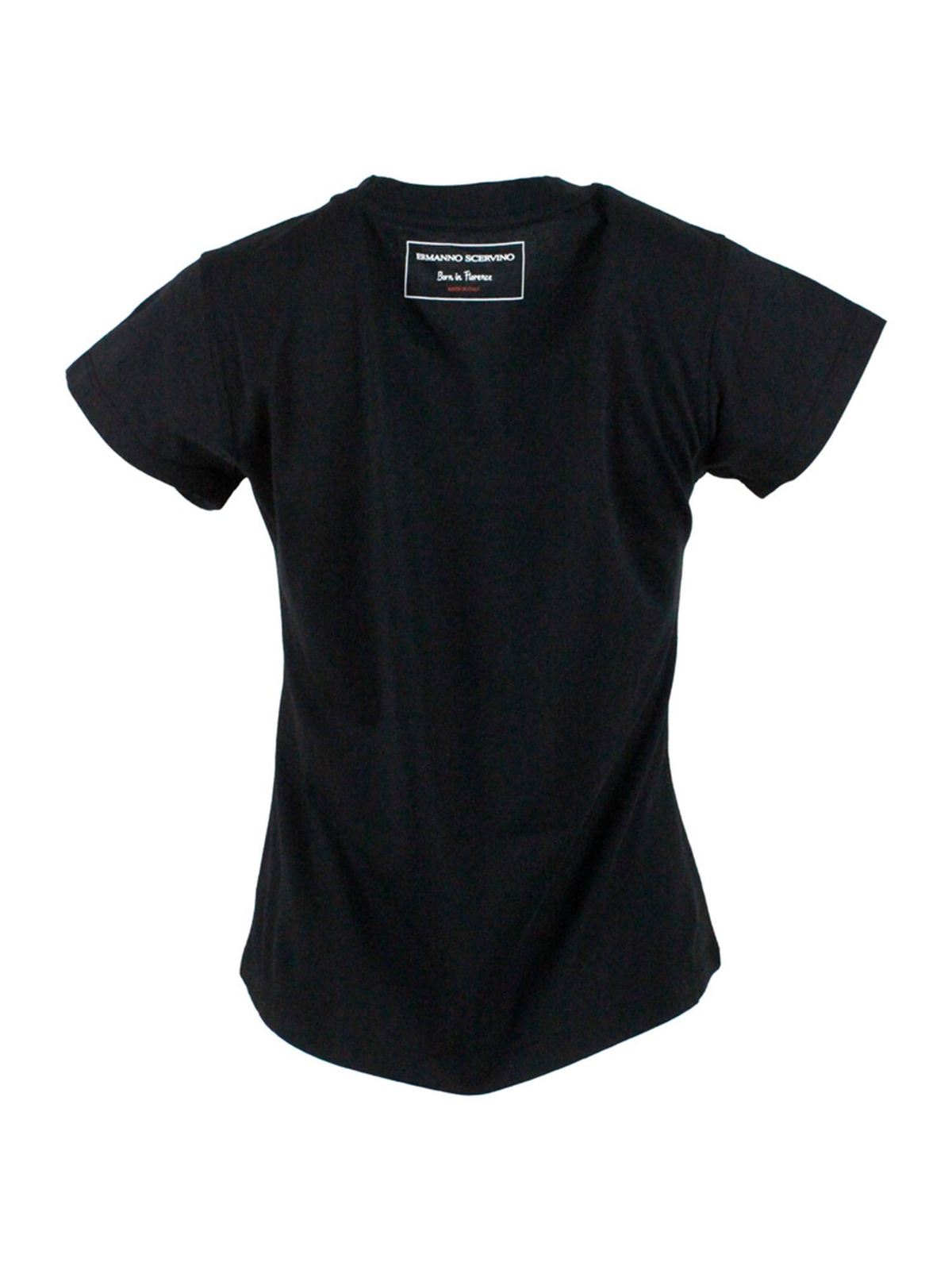 Shop Ermanno Scervino Camiseta - Negro In Black