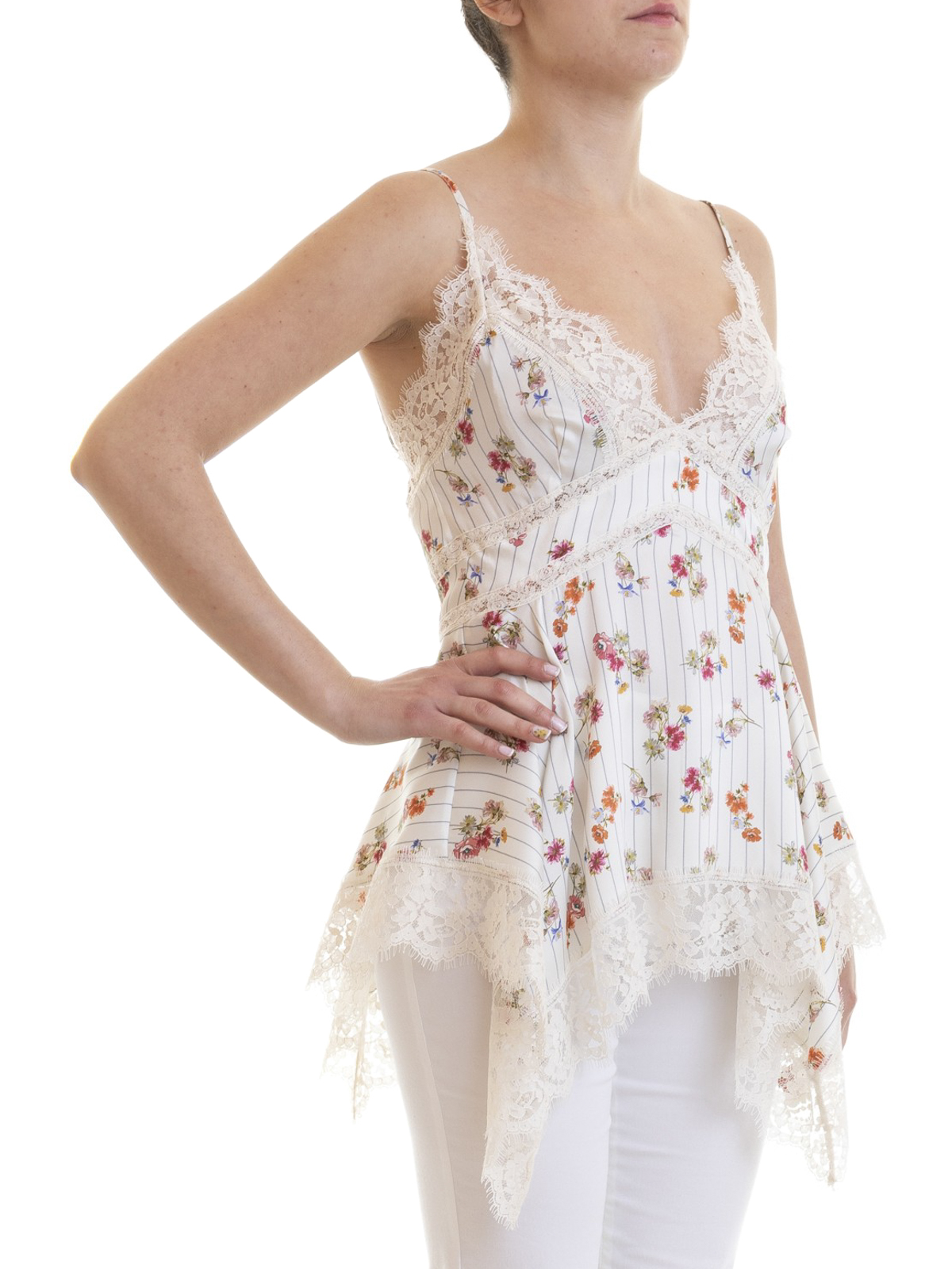 Tops & Tank tops Ermanno Scervino - Floral print lace embellished