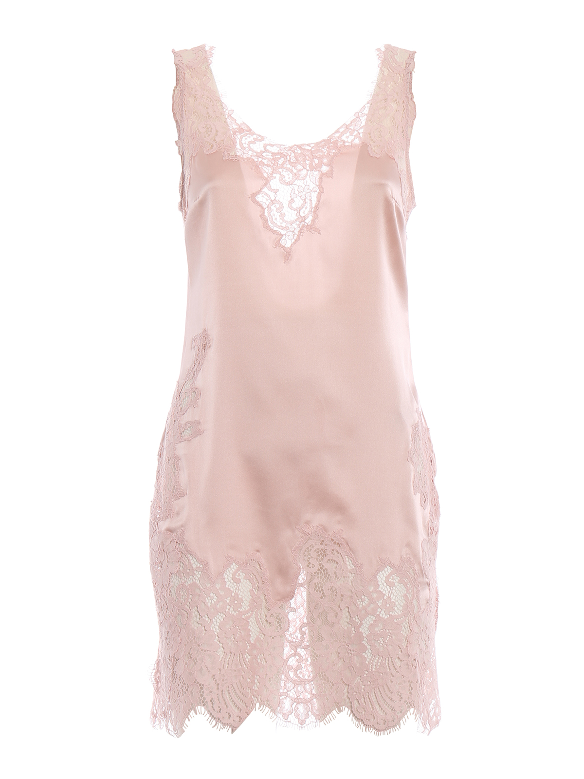 open lace back dress Babydoll Dress Sheer Lace Lingerie main image 1