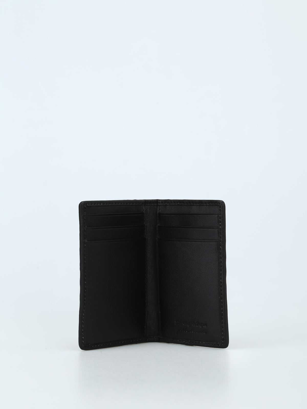 Ermenegildo Zegna Pelle Tessuta™black card case|E1300PPTANER