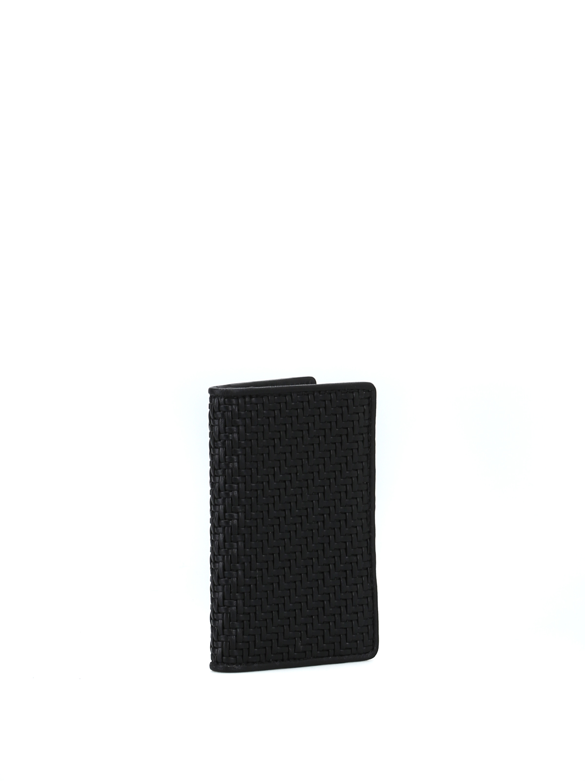Ermenegildo Zegna Pelle Tessuta™black card case|E1300PPTANER