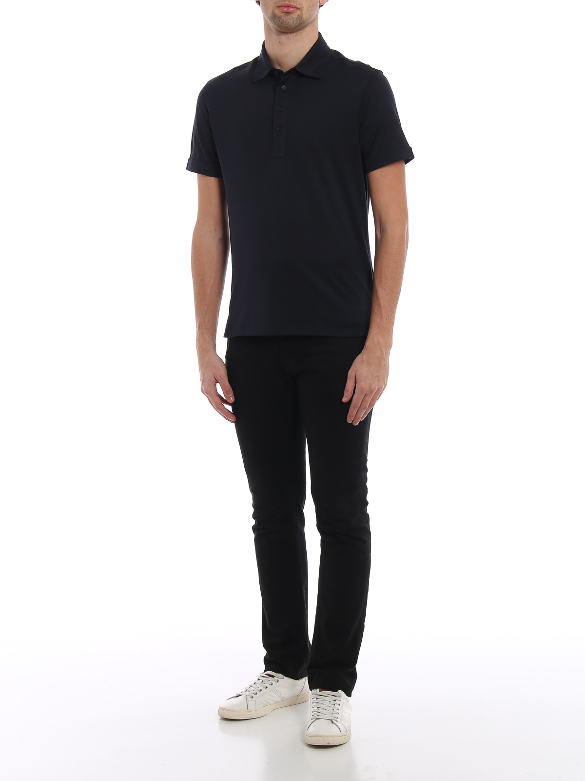 Ermenegildo Zegna ポロシャツ - ダークブルー | US585723B09