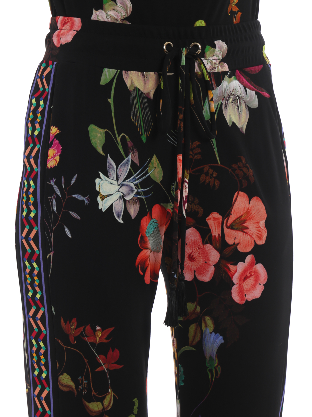 【送料&関税込】Etro Viscose Pants Etro Flower print black viscose trousers - Black | 1512844551