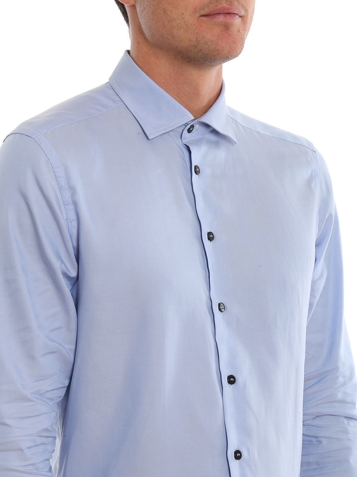 Shop Etro Light Blue Eco-friendly Shirt