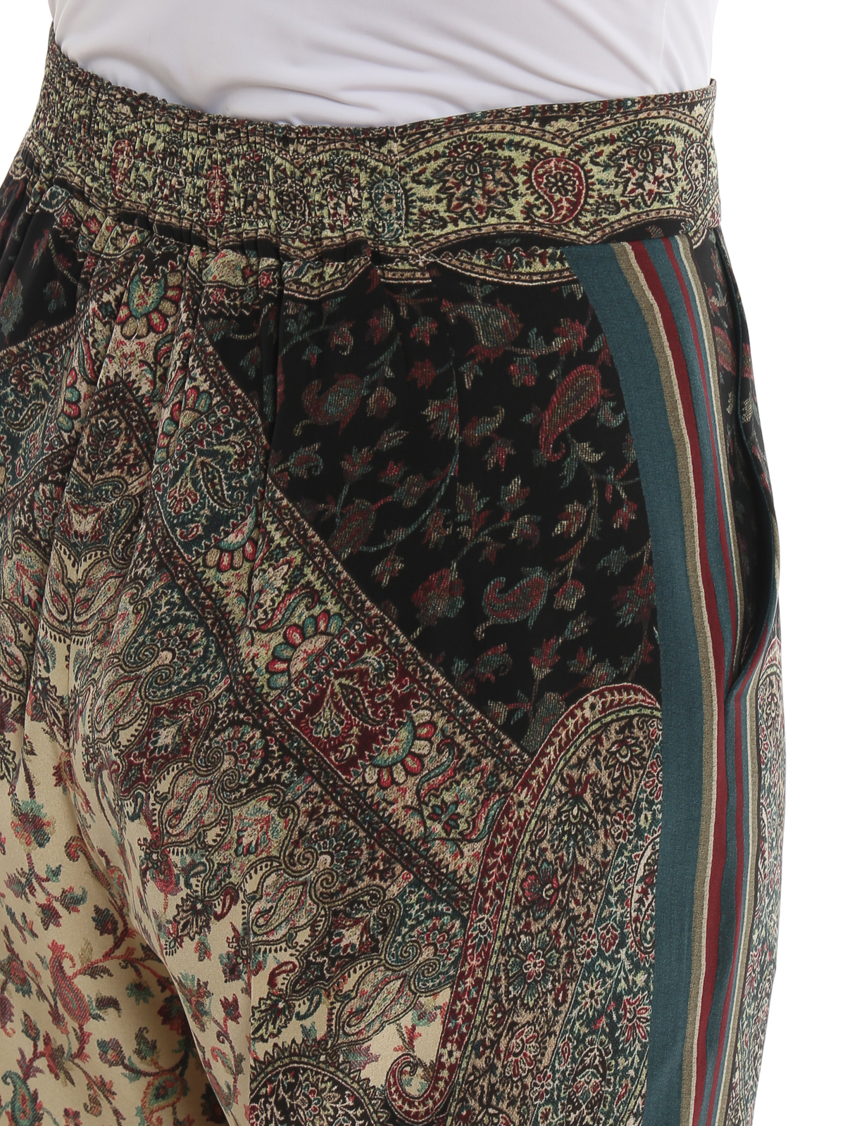 Pantalon Homme Etro Milano Noir à Rayures - Taille 56 IT - Linen (lin) - Occasion Très Bon état