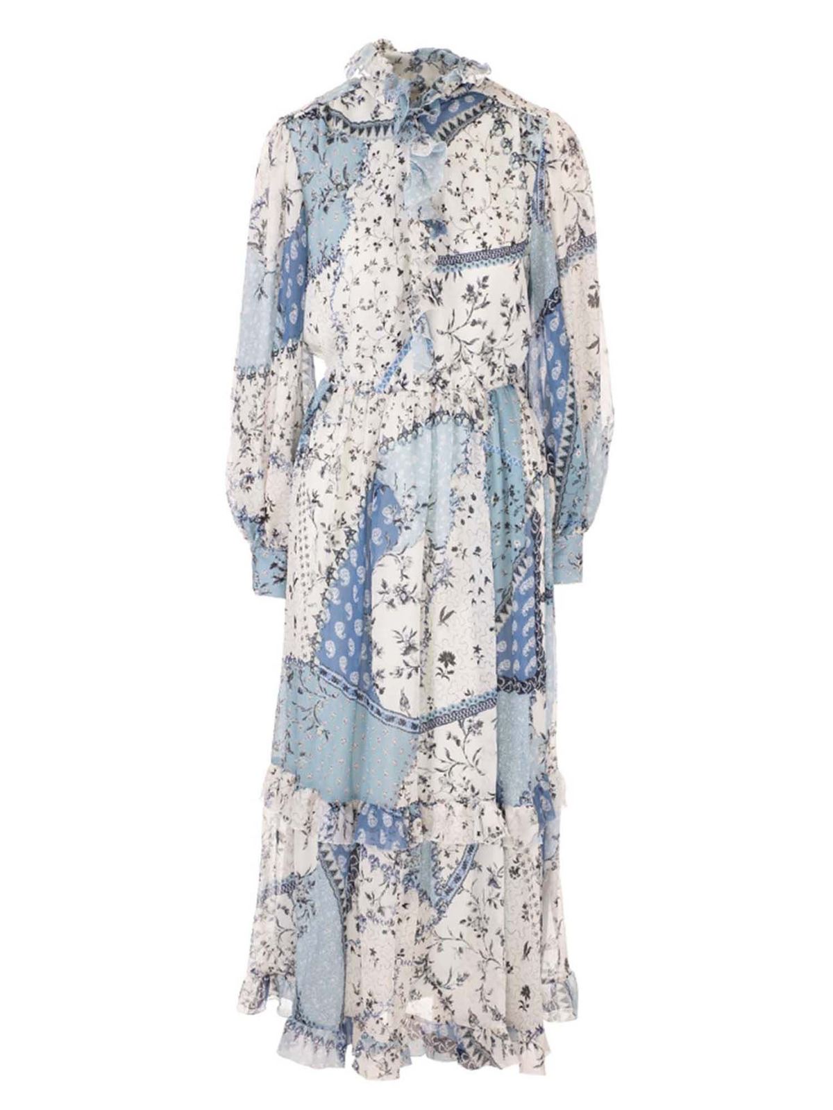 blue dress for baby girl Etro Vertical-Stripe Long-Sleeve Shirt Dress