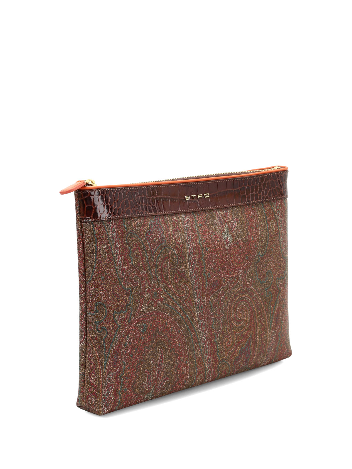 Etro Paisley pattern maxi clutch - Brown - Women | 1E5798122150