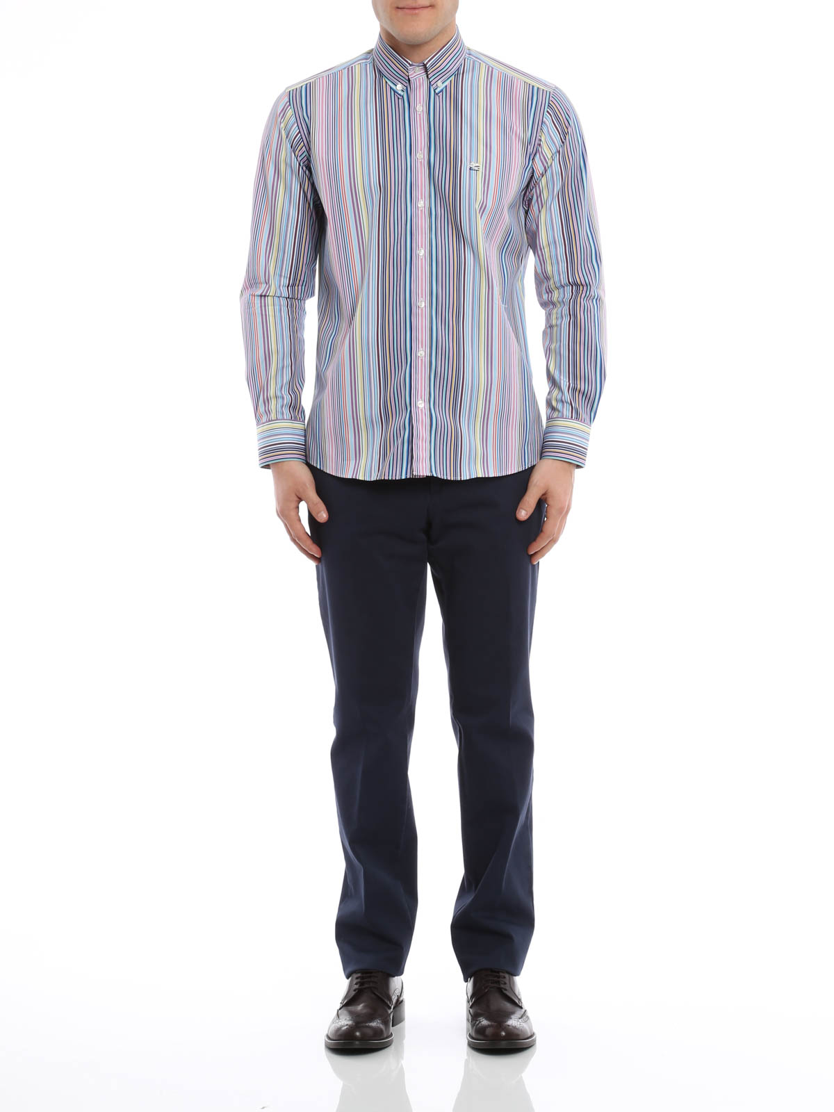 Etro Stripe print shirt - Multicolour - Men | 163656023250