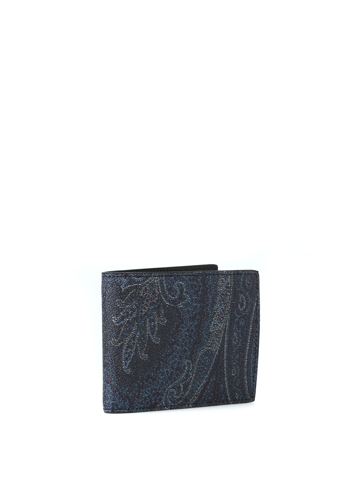 Etro Dark blue Paisley fabric bifold wallet | P180F5578007200