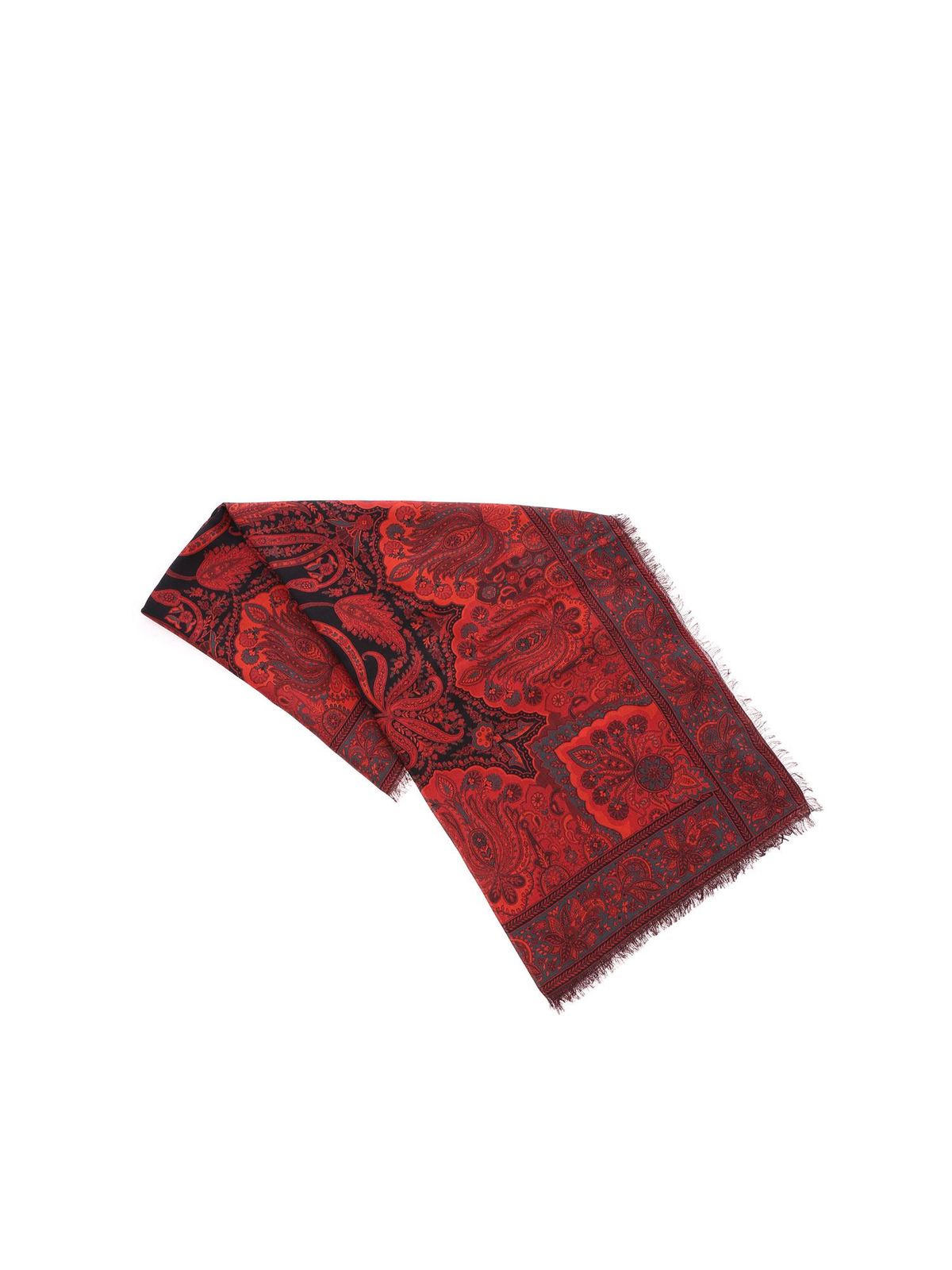 Etro Printed Red Scarf