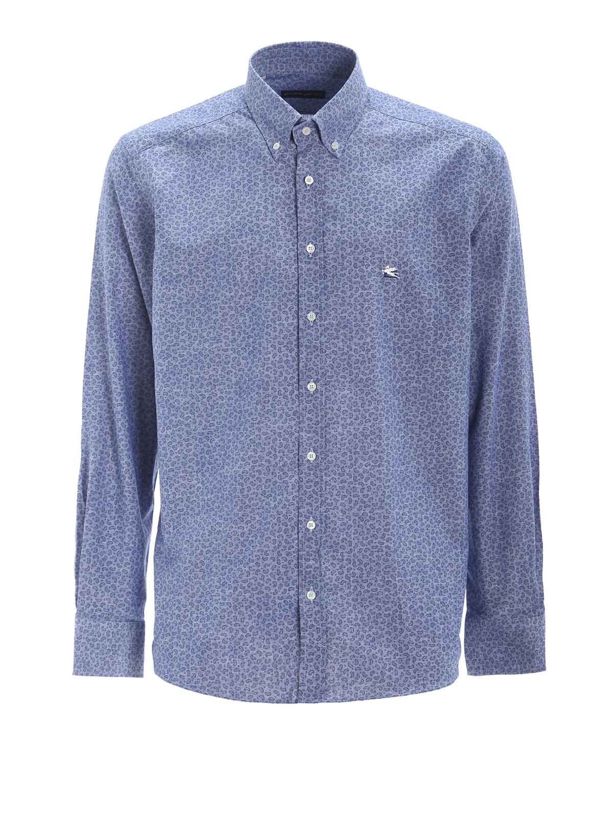 Camisas Etro Camisa Azul Para Hombre 163653064200 THEBS