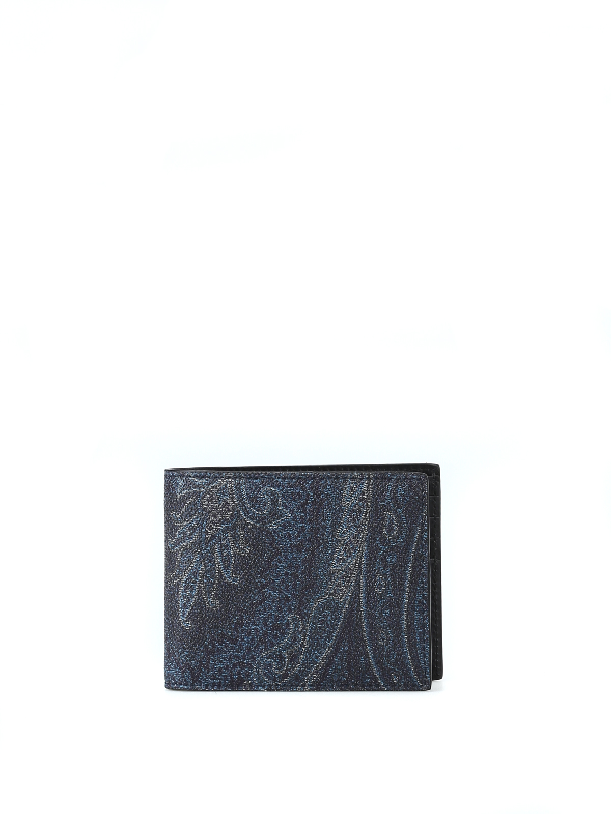 Etro Dark blue Paisley fabric bifold wallet | P180F5578007200