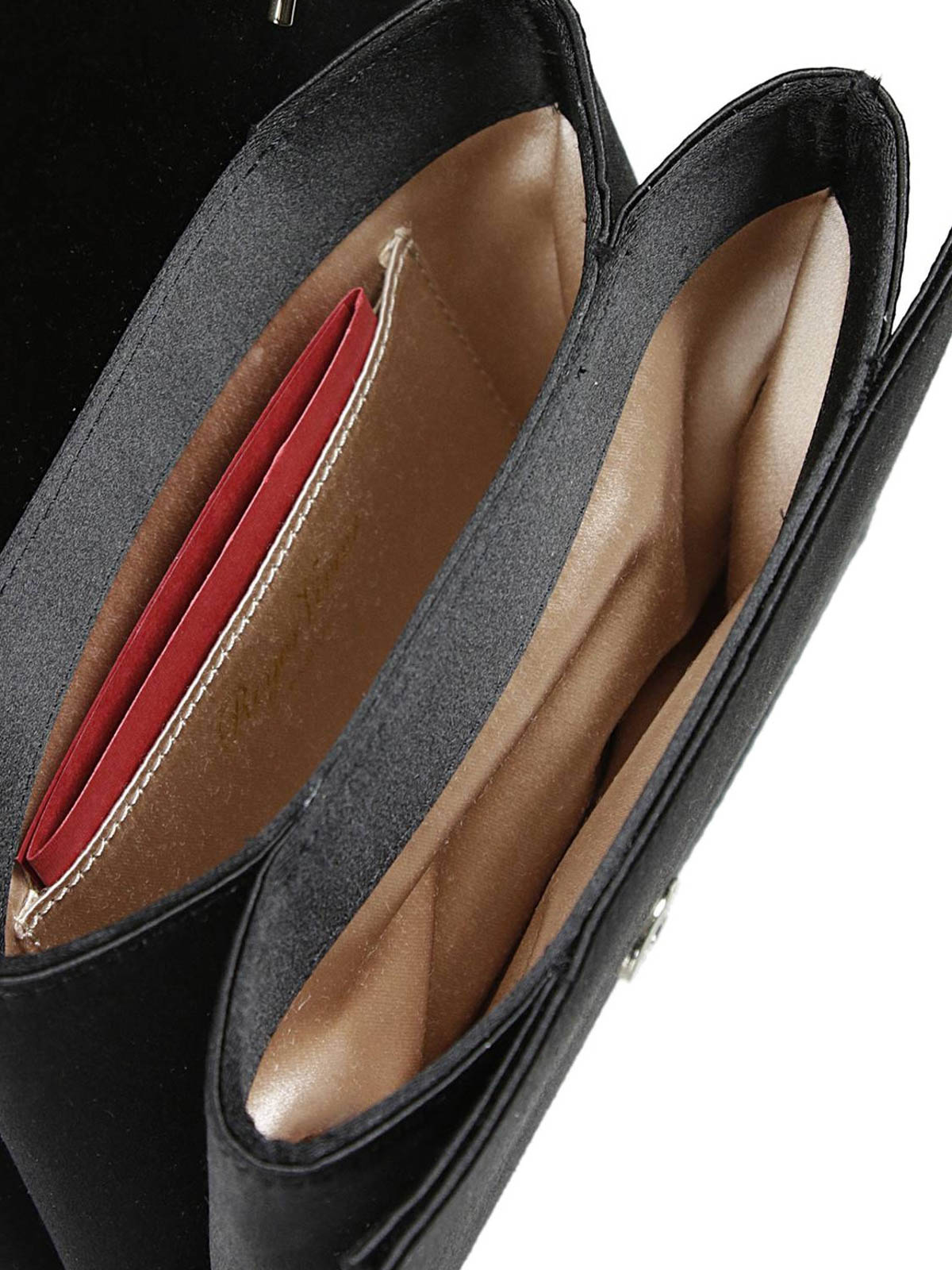 Roger Vivier Tres Vivier Micro Leather Clutch Bag With Shoulder Strap In  Black