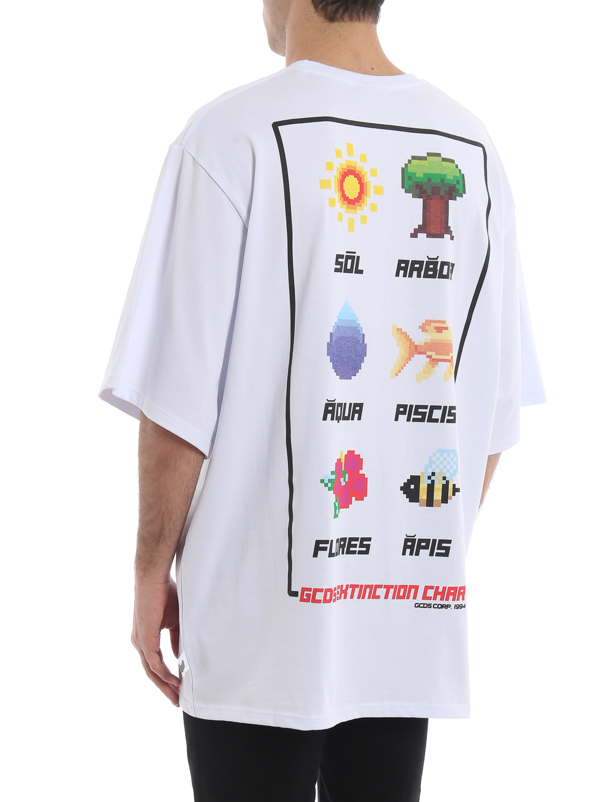 Tシャツ・カットソー GCDS White Cotton Oversize T-Shirt Gcds/ジーシーディーエス｜ホワイト コットン オーバーサイズ T
