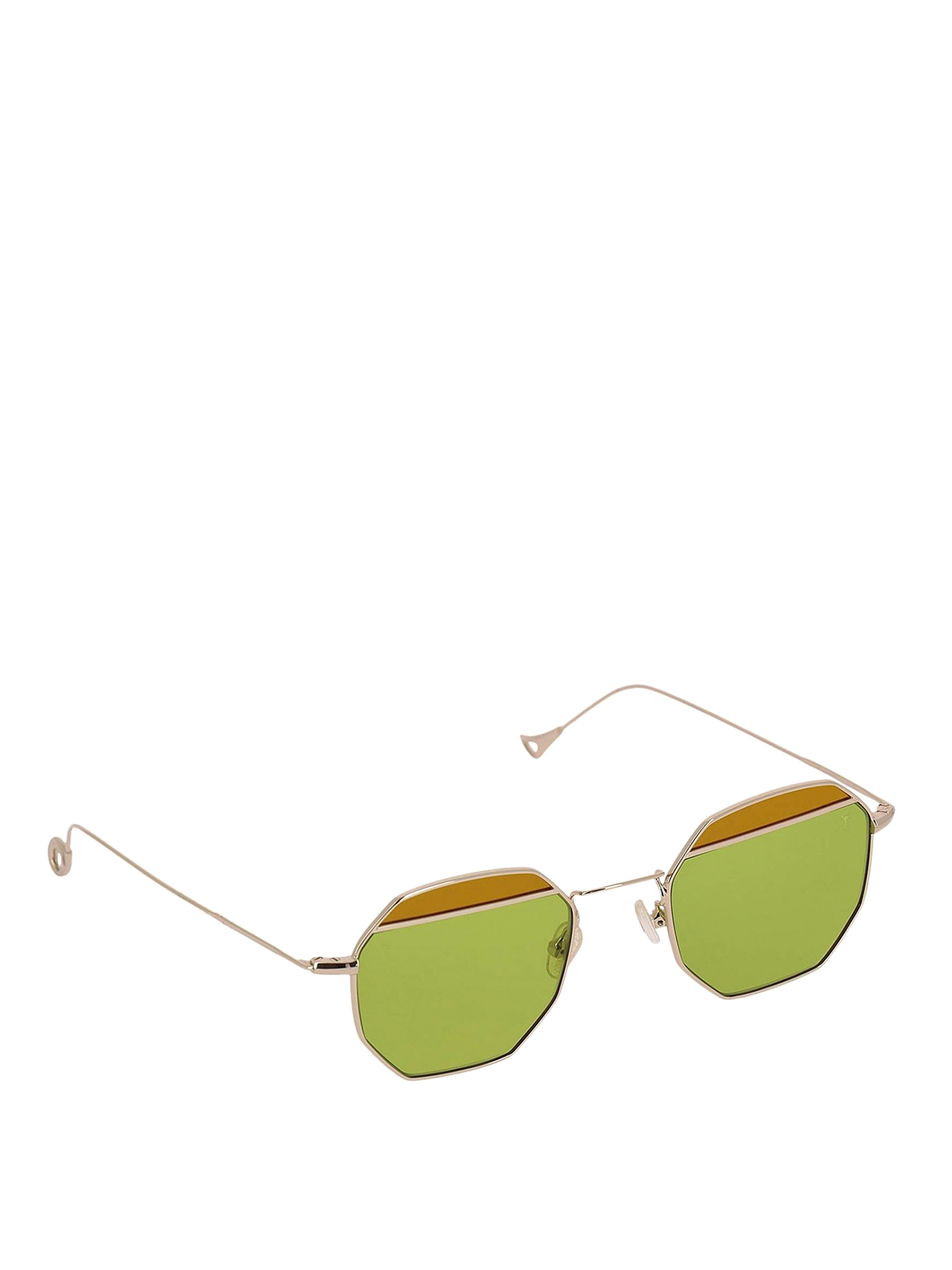 Eyepetizer Stanley green lens metal sunglasses|STANLEYC2H1 display picture 2