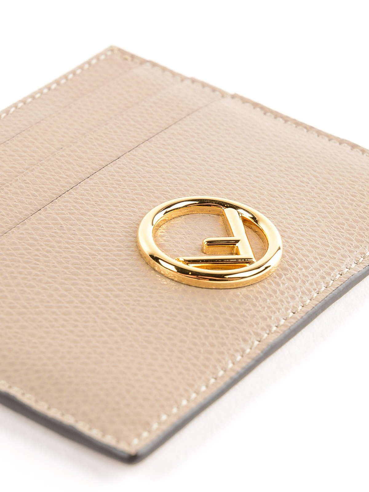 logo-plaque folded cardholder, FENDI