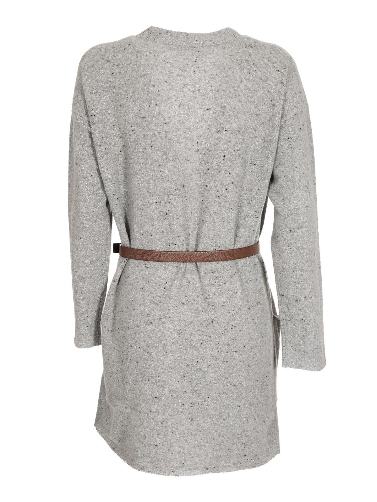 Cardigans Fabiana Filippi Cardigan in grey with belt MAD220W083D2088132