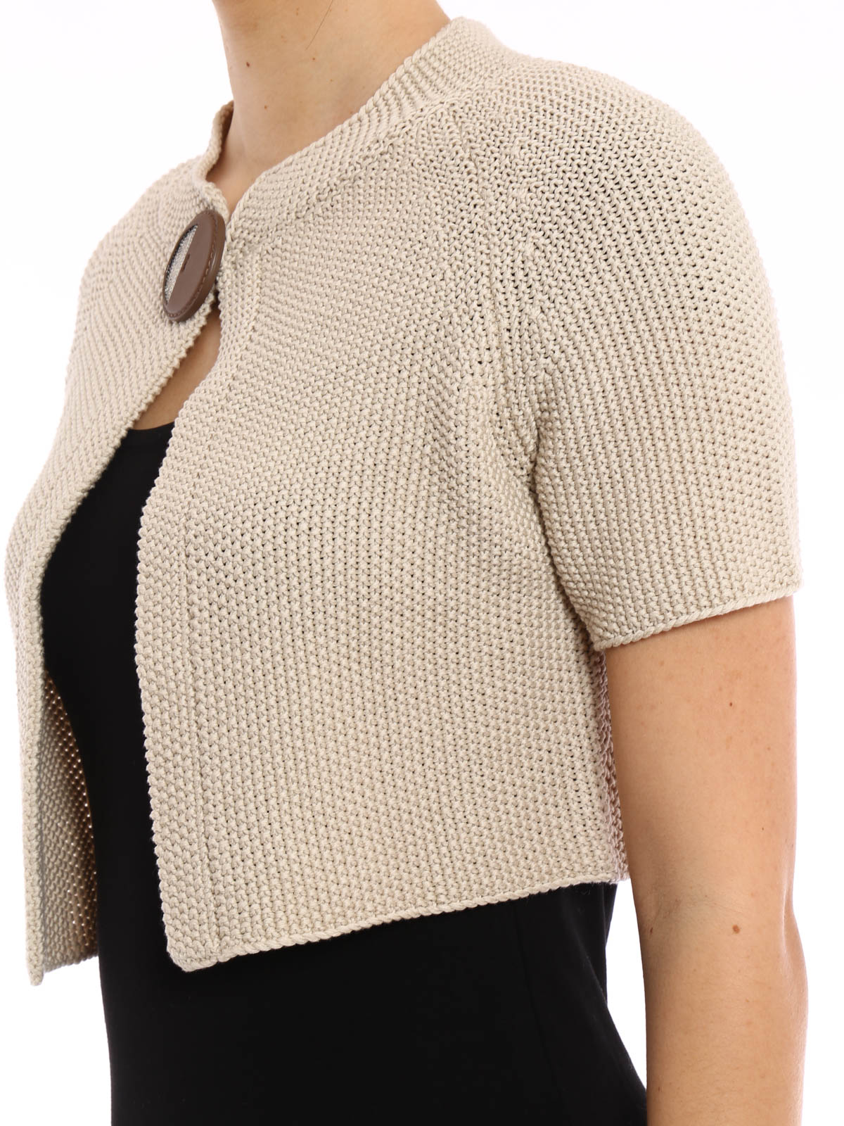 Cardigans Fabiana Filippi - Single button crop cardigan