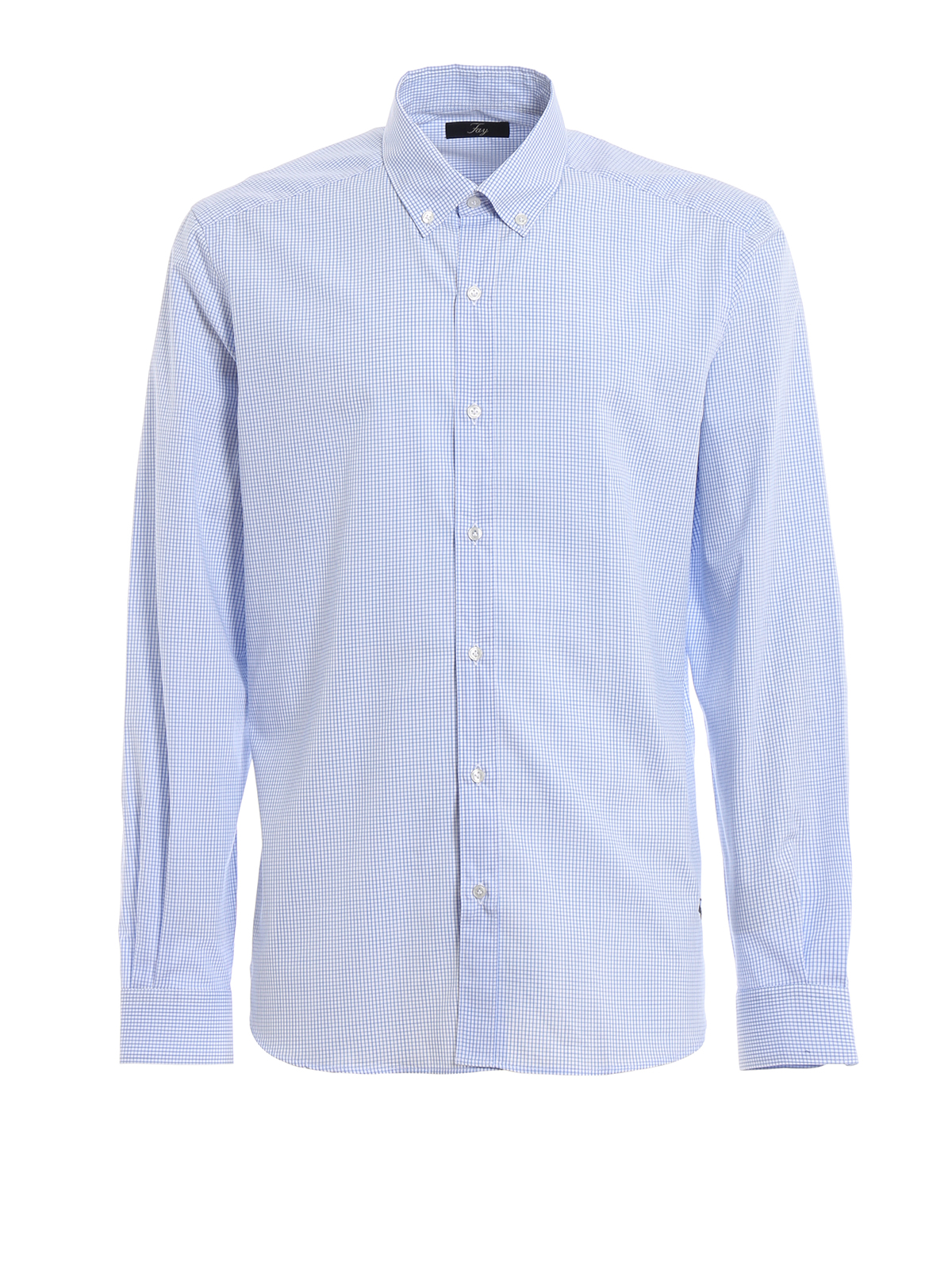 Tシャツ・カットソー Fay NEW BUTTON DOWN STRETCH MICROCHECKED SHIRT Fay Micro check print pure cotton shirt - Men