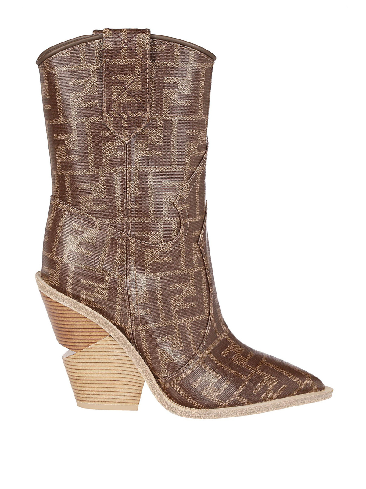 Gooey Garanti Husk Boots Fendi - FF patterned glazed fabric boots - 8T6783YLZF0CMY