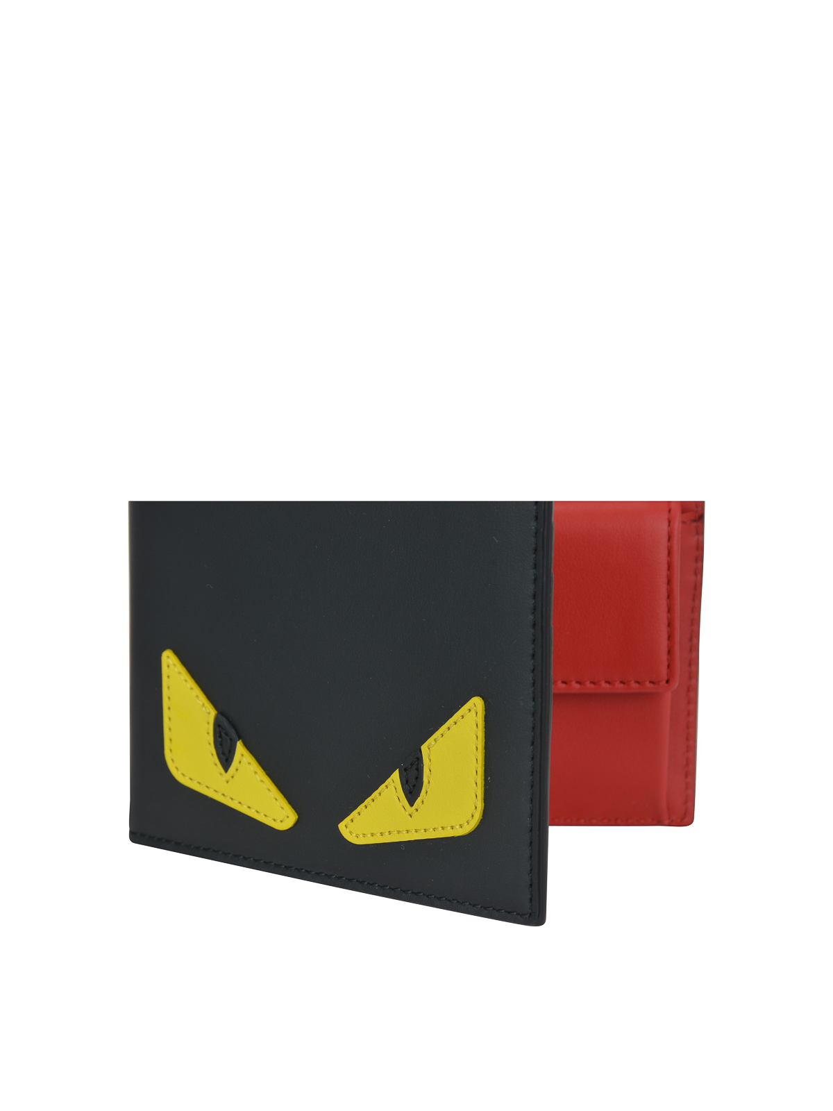 F is Fendi Bi-fold Wallet - Red leather compact wallet