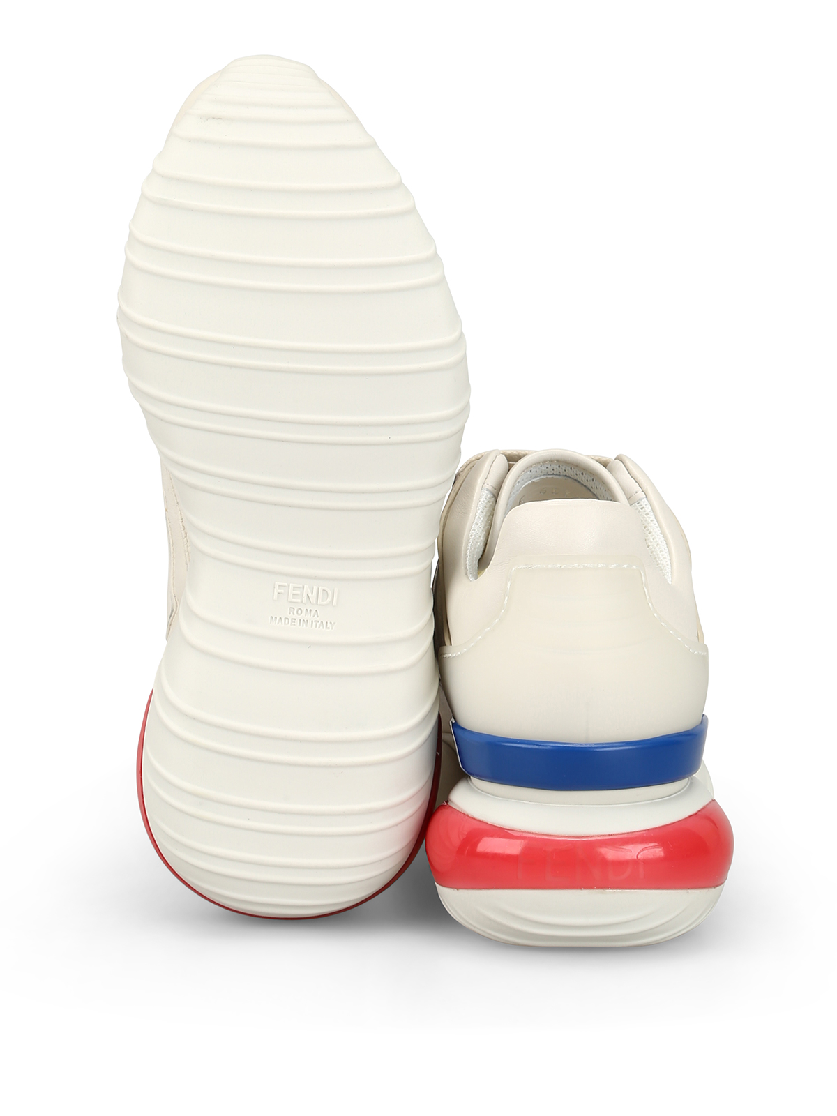 Fendi White Leather and Rubber Fendi-Fila Mania Logo Low Top Sneakers Size  40 Fendi | TLC