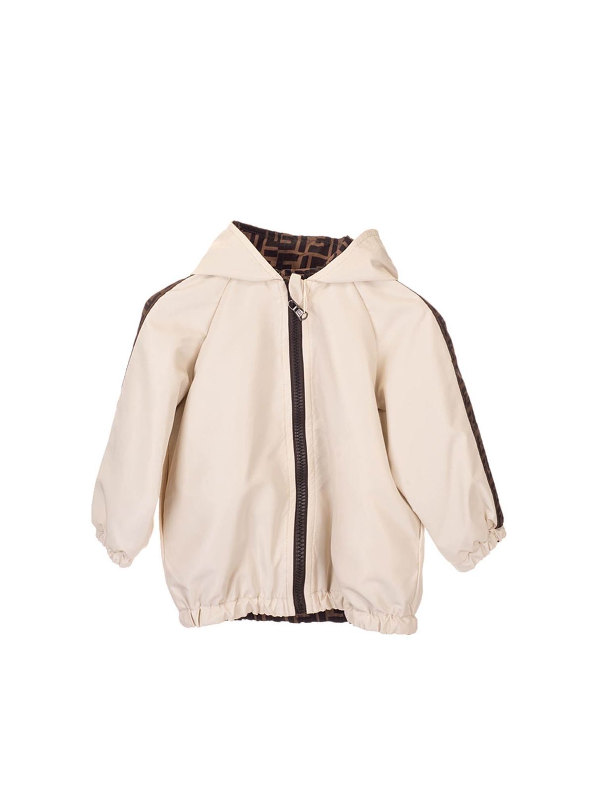 Casual jackets Fendi Jr - Monogram reversible jacket in white