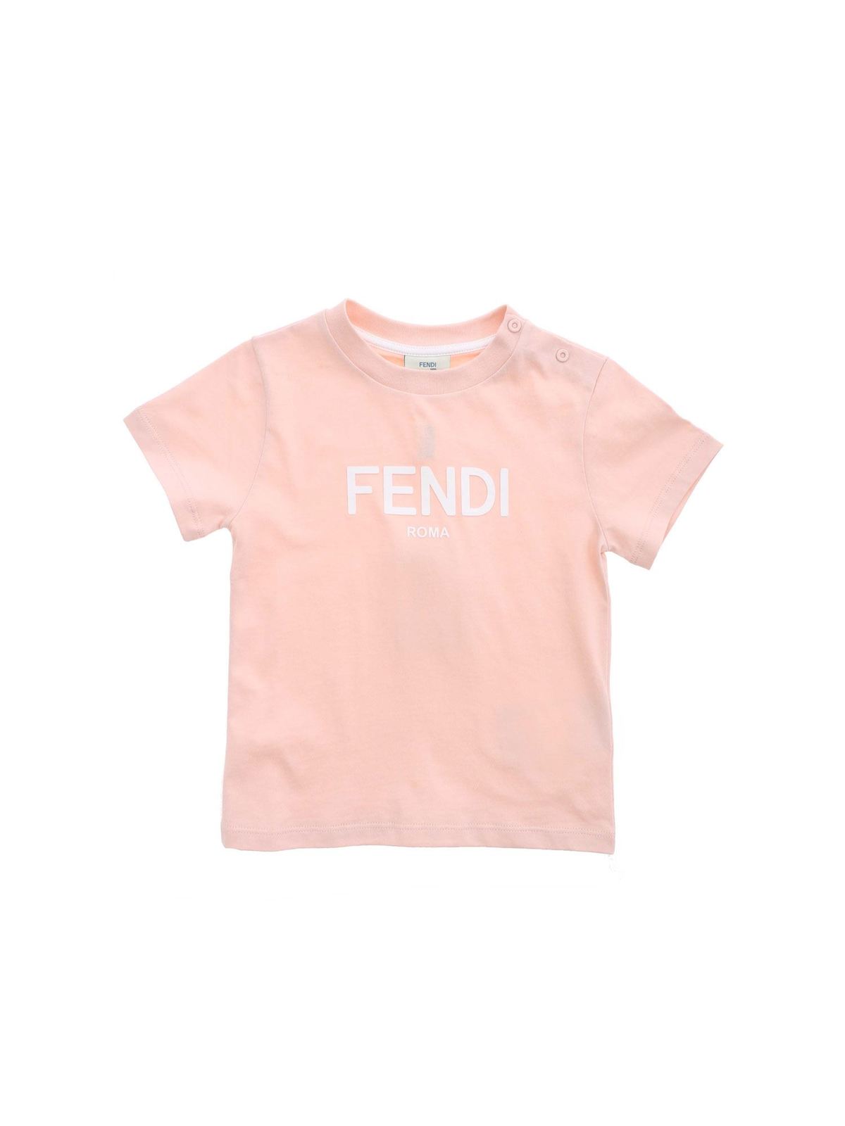 Fendi Jr Logo patch T-shirt in pink - Pink|BUI019AEXLF16WG